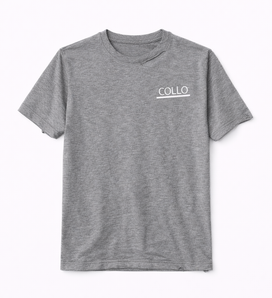 COLLO GRAY DISTRESSED TEE